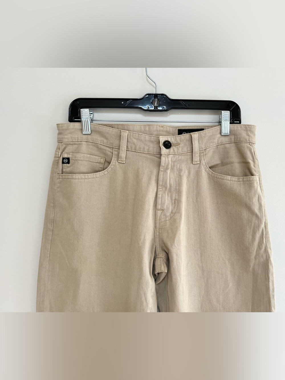 AG Adriano Goldschmied Protégé Classic Straight Leg Twill Linen Pant Khaki 30x32 - Picture 5 of 12